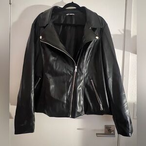 Time and Tru Black Leather Jacket